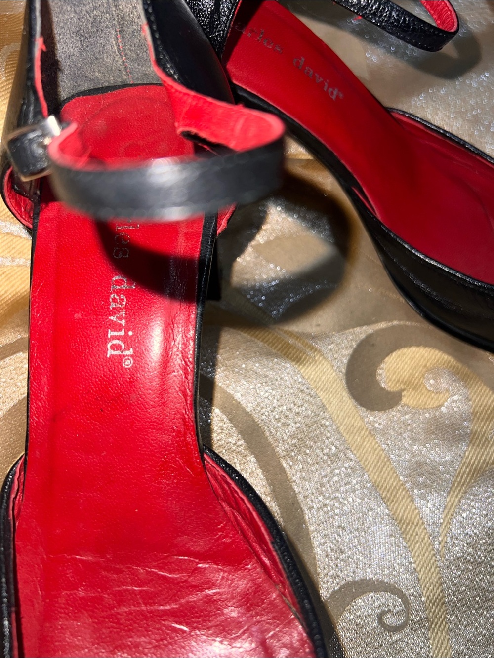 Charles David Vintage 90’s Black Leather Square Toe Mary Jane Heels - Picture 8 of 8